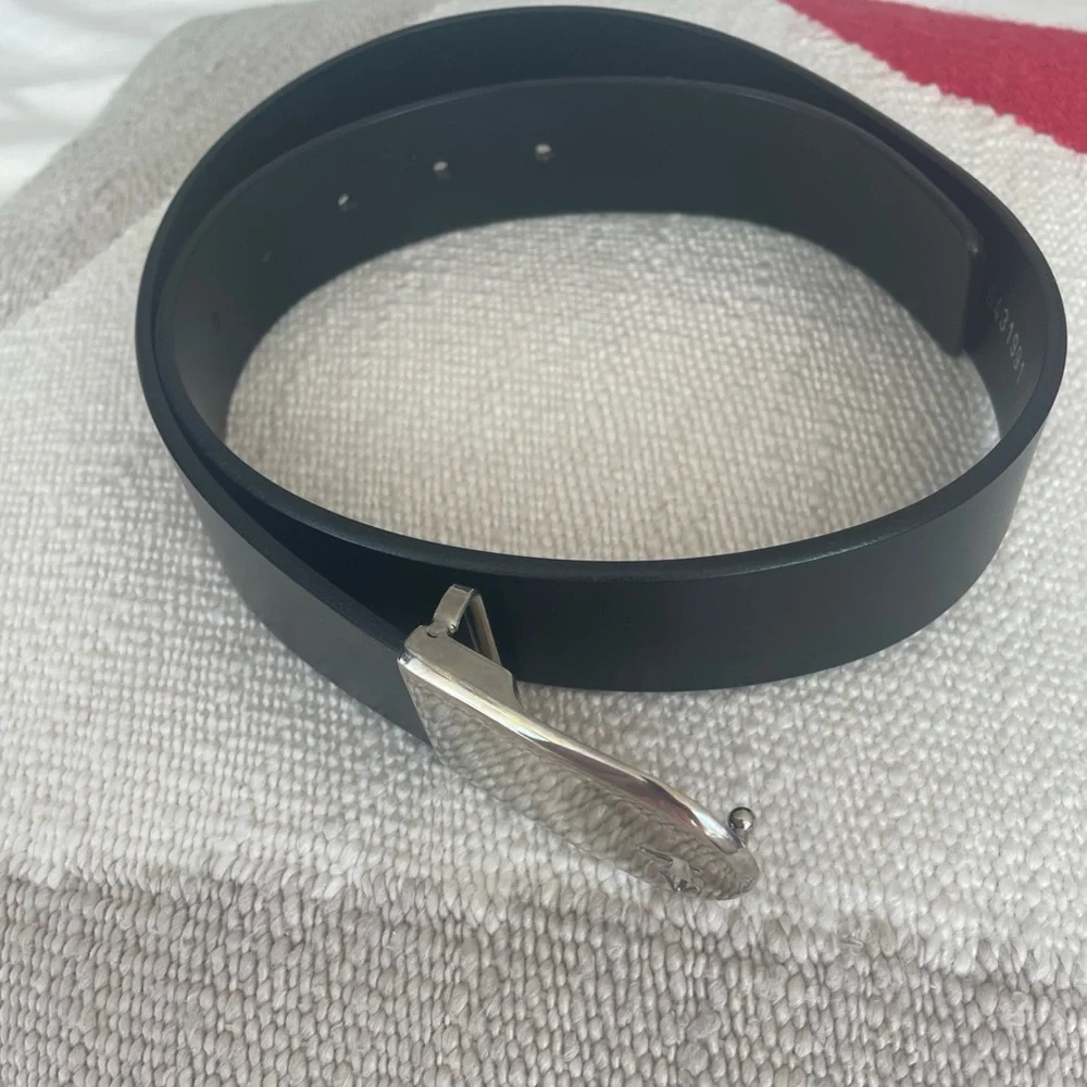 Authentic Trussardi Genuine Leather Belt Black Size 70 - Made in Italy